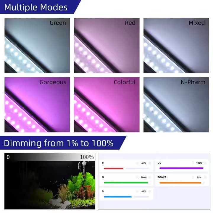 위크 아쿠아 S 시리즈 RGB+UV 풀 스펙트럼 자연  - Marine Aquarium Uv Light 리뷰 및 가격